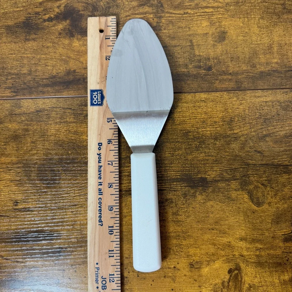 NSF Mundial W5695 White Handle Metal Spatula Pie Cake Server StainlessCommercial